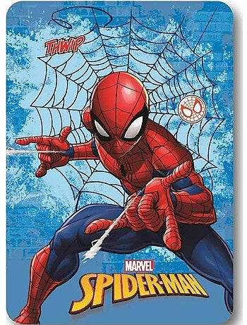 Plaid polaire microfibre imprimé intégral Spiderman Marvel