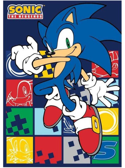 Plaid polaire microfibre motif Sonic - Sonic - Kiabi