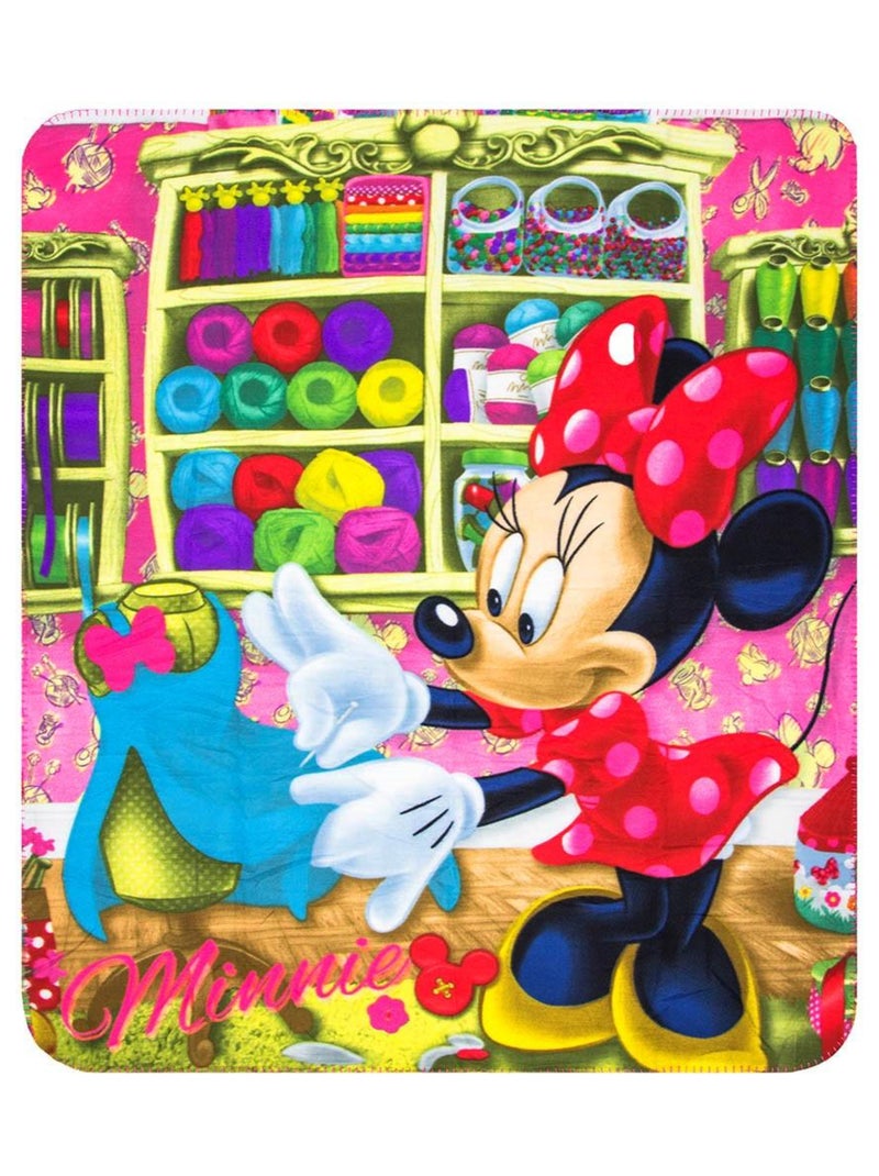 Plaid polaire Minnie Mouse couverture enfant couture Multicolore - Kiabi