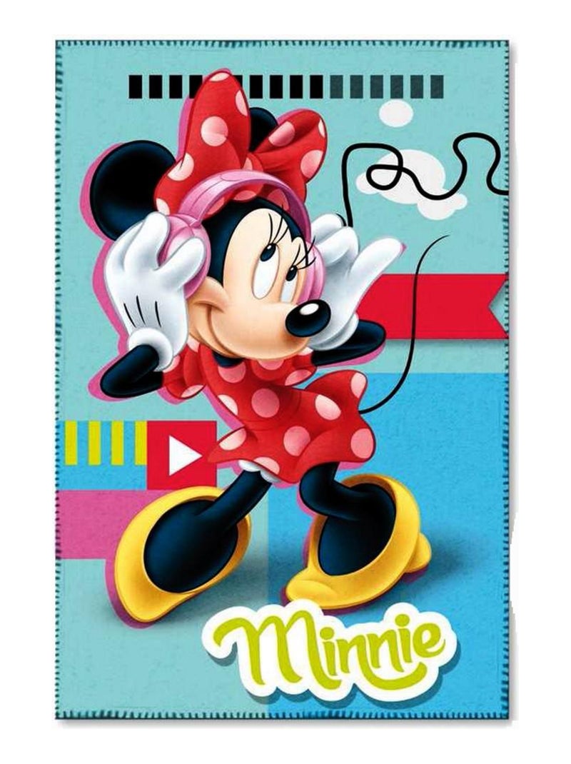 Plaid polaire Minnie Mouse couverture STAR bleu Multicolore - Kiabi