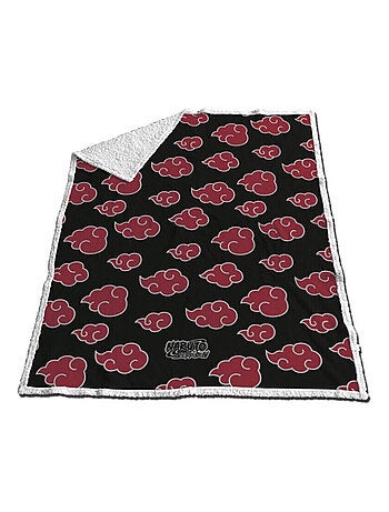 Plaid Polaire Naruto Shippuden - Noir et Rouge