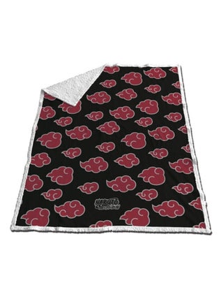 Plaid Polaire Naruto Shippuden - Noir et Rouge