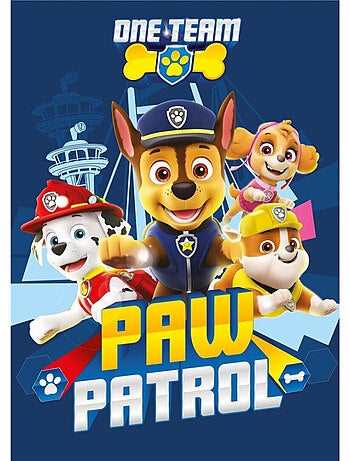 Plaid polaire Pat'Patrouille One Team - Bleu 140x110 cm