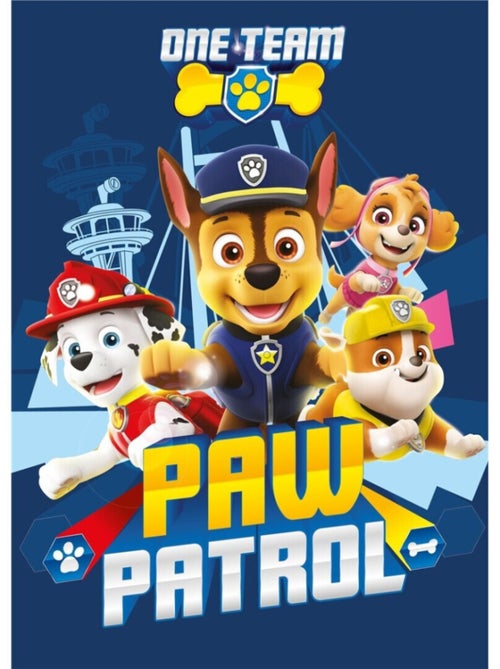 Plaid polaire Pat'Patrouille One Team - Bleu 140x110 cm - Kiabi