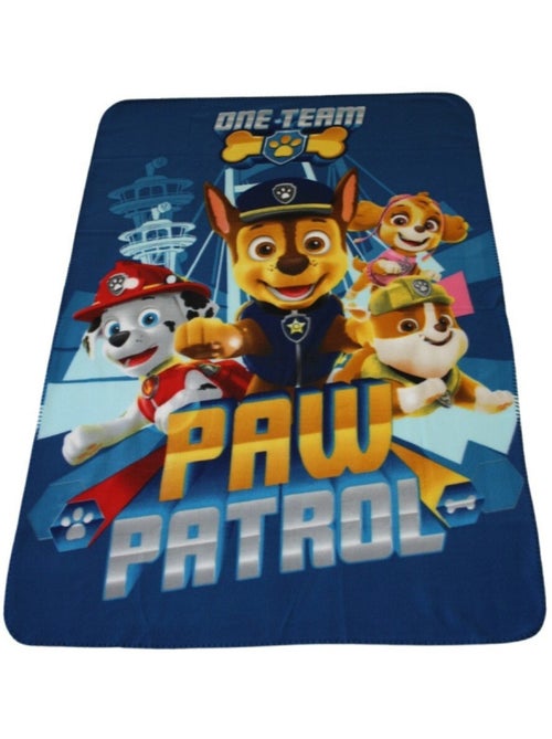 Plaid polaire Pat'Patrouille One Team - Bleu 140x110 cm - Kiabi
