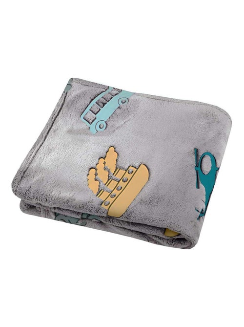 Plaid polaire phosphorescent voyage - Kiabi