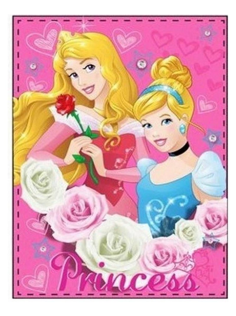 Plaid polaire Princesse Cendrillon Aurore Couverture Fleur Multicolore - Kiabi