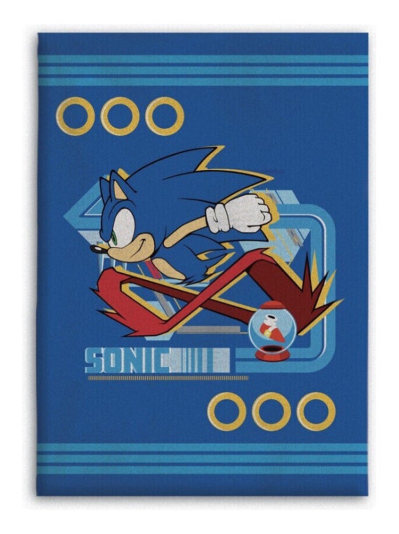Plaid polaire Sonic - Bleu Multicolore - Kiabi