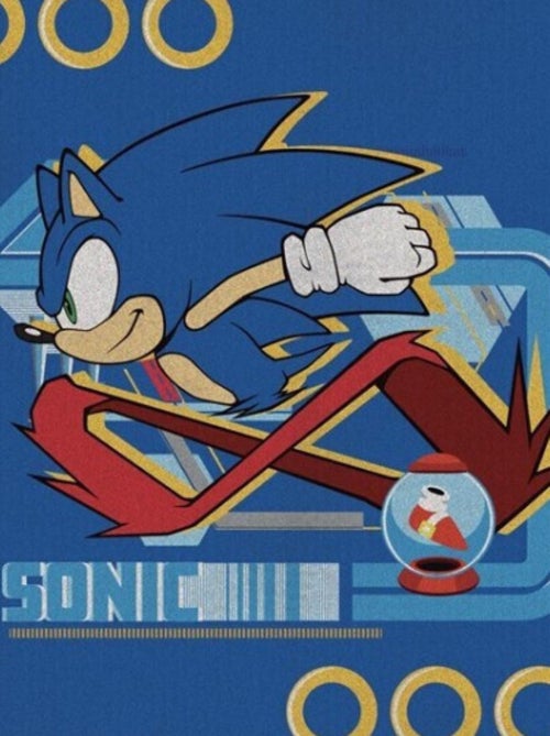 Plaid polaire Sonic - Bleu - Kiabi