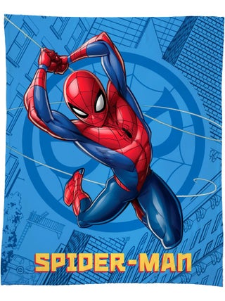 Plaid polaire tout doux imprimé 100% polyester, SPIDERMAN ACTION