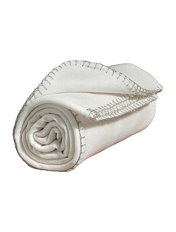 Plaid polaire uni BIEN AU CHAUD