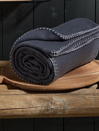 Plaid polaire uni BIEN AU CHAUD