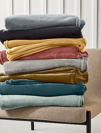 Plaid polaire uni ESSENTIAL