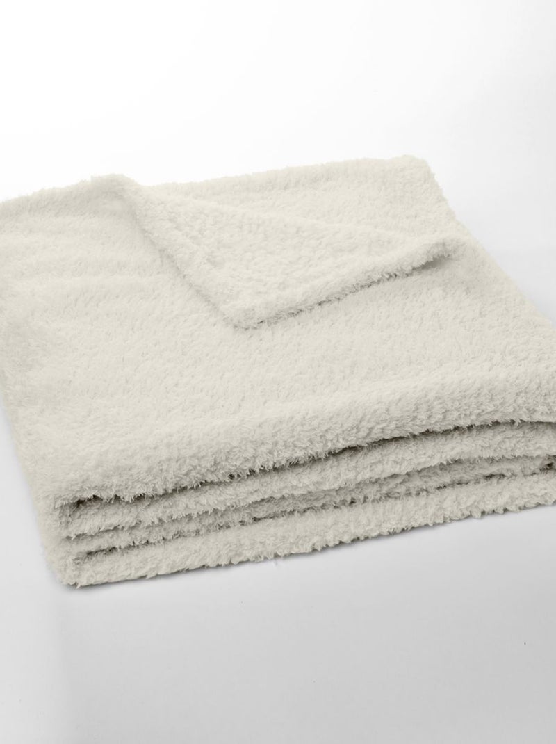 Plaid polaire uni MATCHA Blanc - Kiabi