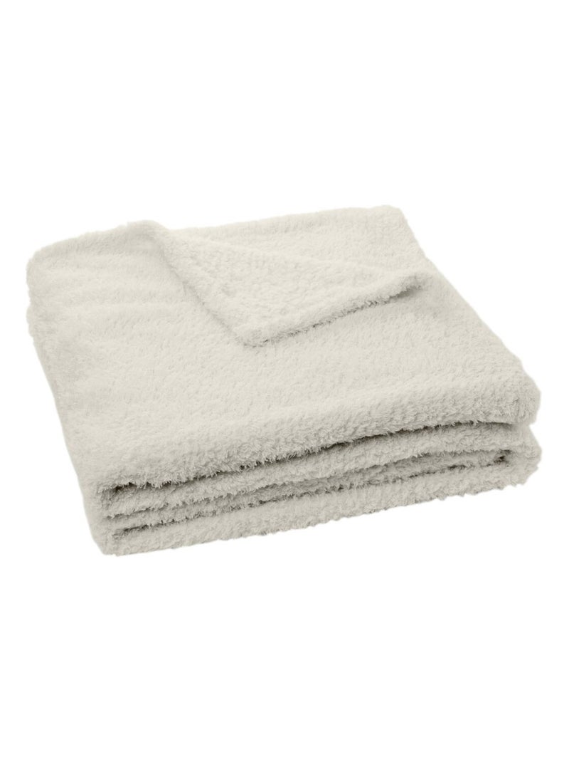 Plaid polaire uni MATCHA Blanc - Kiabi