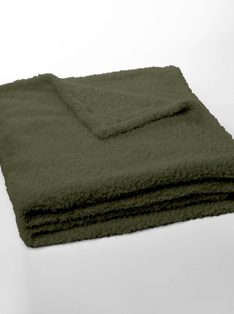 Plaid polaire uni MATCHA Vert - Kiabi