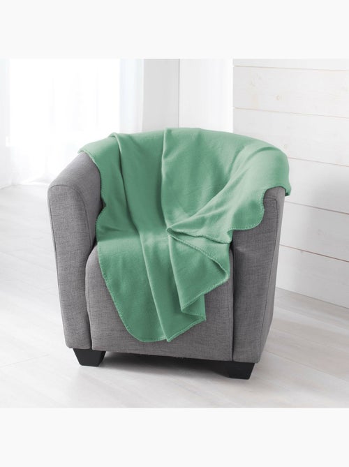 Plaid  Polaire Uni MILOU – Finition Point Cavalier - Kiabi