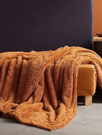 Plaid polaire uni MOKA