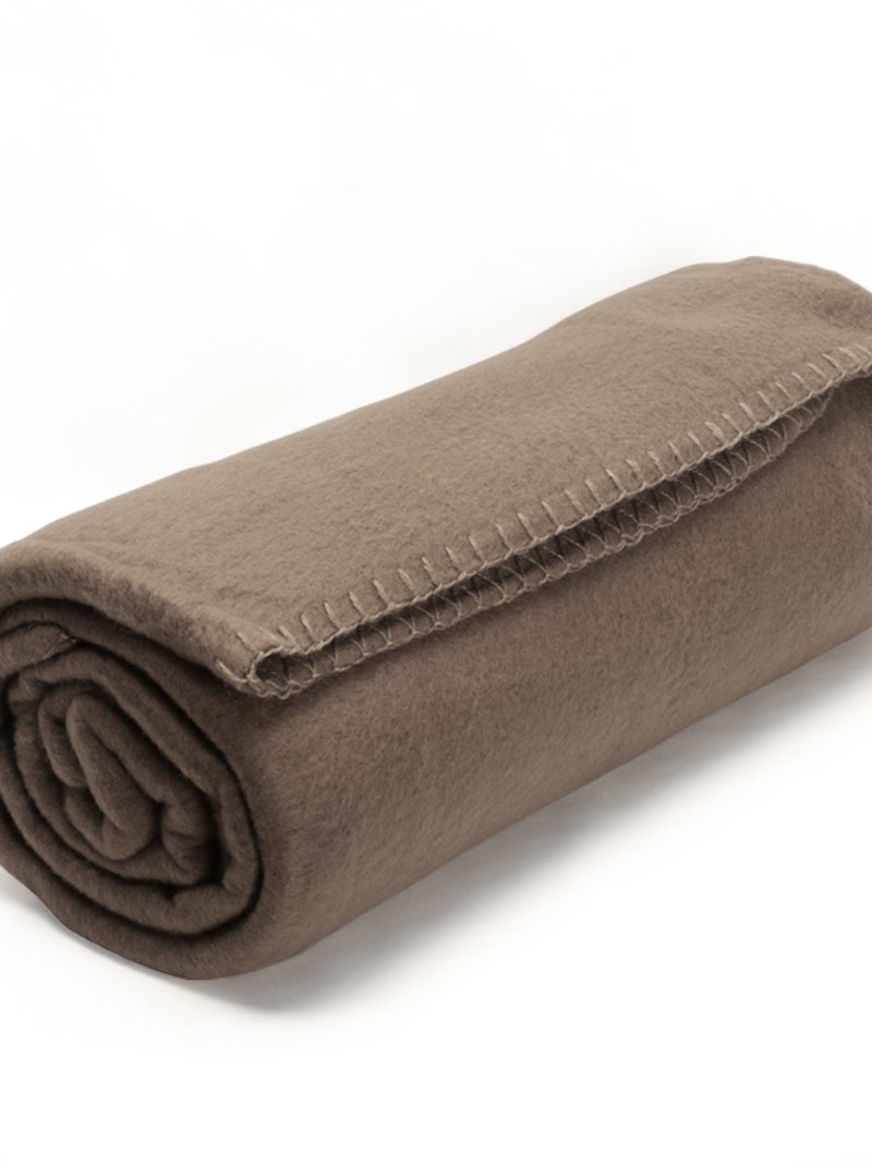 Plaid polaire UNO Gris taupe - Kiabi