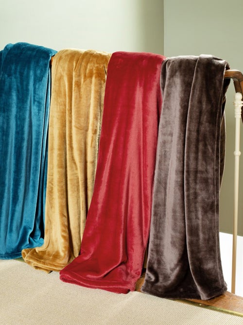 Plaid polaire VELVET polyester - Kiabi