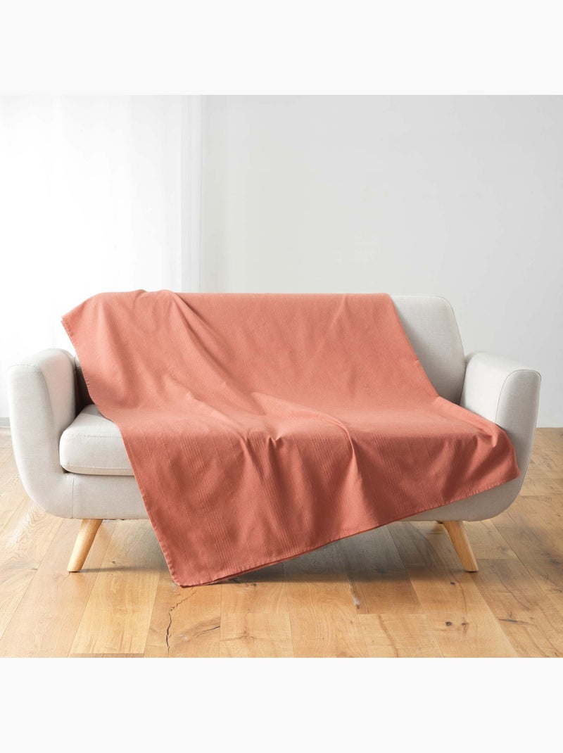 Plaid polycoton léger et polyvalent Rouge grenat - Kiabi