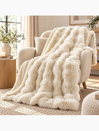 Plaid polyester fausse fourrure astra