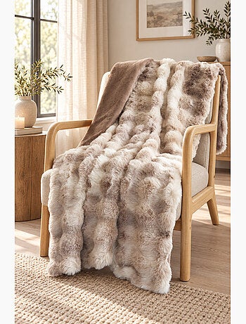 Plaid polyester fausse fourrure astra