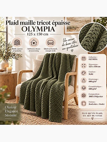 Plaid polyester tricot uni olympia