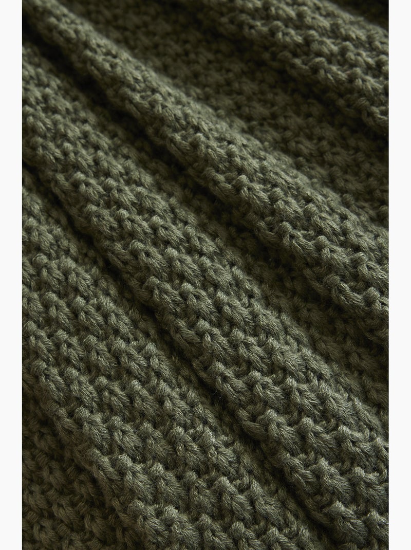 Plaid polyester tricot uni olympia Kaki - Kiabi