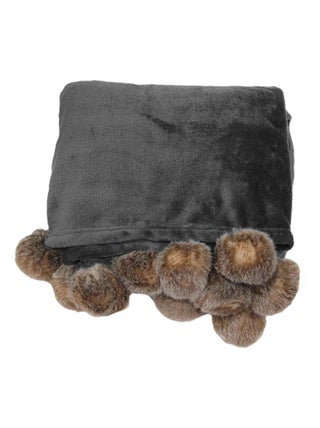 Plaid pompons Collection Snowy