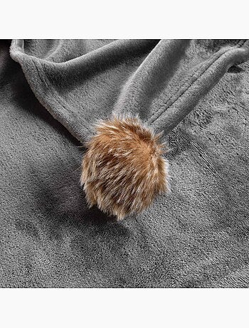 Plaid pompons Collection Snowy