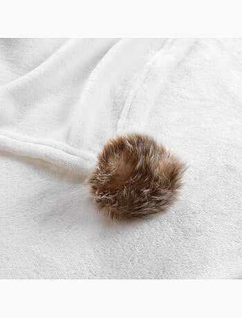 Plaid pompons Snowy