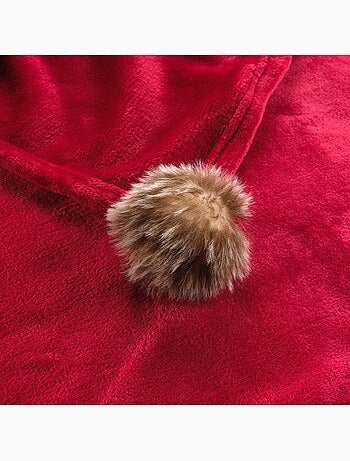 Plaid pompons Snowy