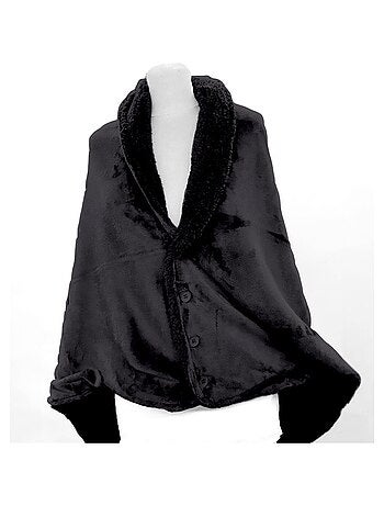 Plaid poncho cocoon BIEN AU CHAUD