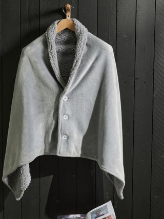 Plaid poncho cocoon BIEN AU CHAUD