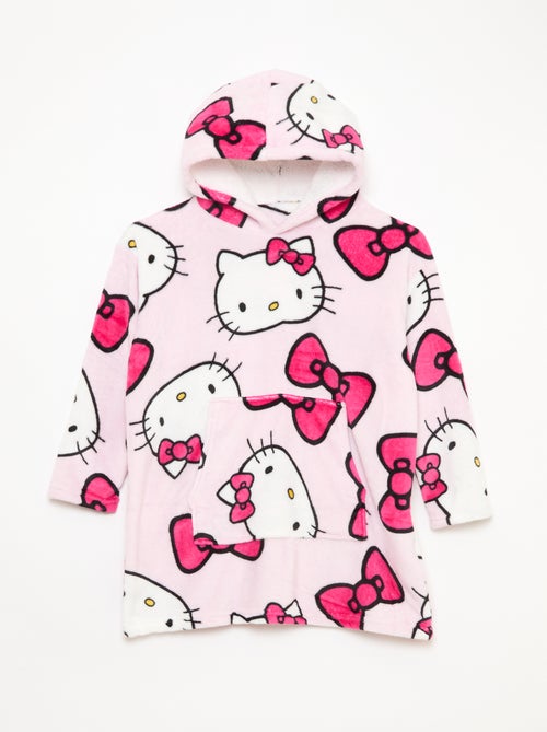 Plaid poncho enfant à capuche polaire 'Hello kitty' - Kiabi
