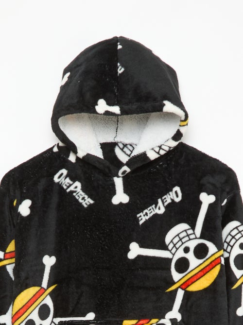 Plaid poncho enfant à capuche polaire 'One piece' - Kiabi