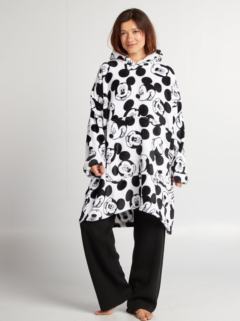 Plaid poncho 'Mickey' Noir - Kiabi