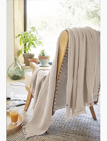 Plaid quadruple gaze de coton Gaia