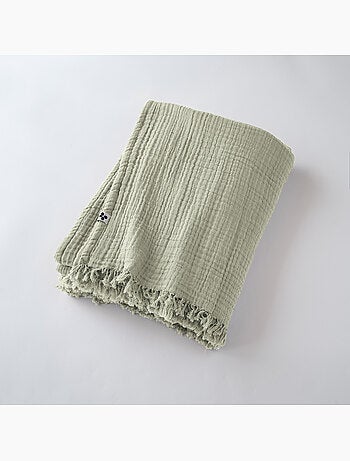 Plaid quadruple gaze de coton Gaia