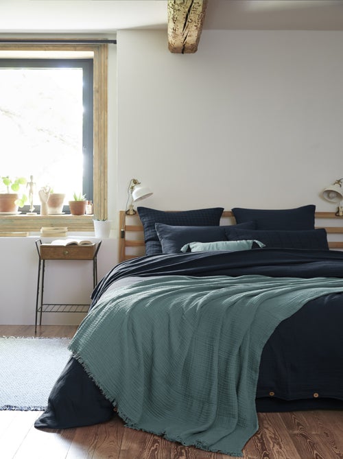 Plaid quadruple gaze de coton Gaia - Kiabi