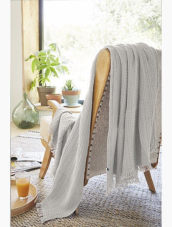 Plaid quadruple gaze de coton Gaia