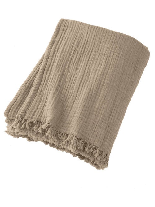 Plaid quadruple gaze de coton Gaia - Kiabi