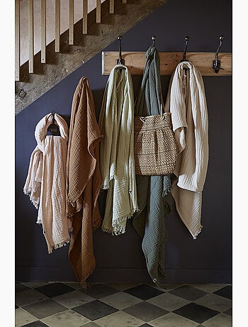 Plaid quadruple gaze de coton Gaia