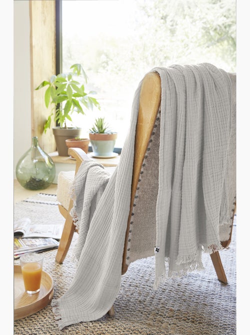 Plaid quadruple gaze de coton Gaia - Kiabi