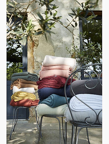 Plaid quadruple gaze de coton Gaia