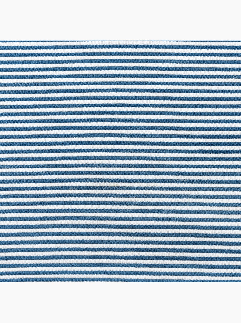 Plaid rayé à pompons Bleu - Kiabi