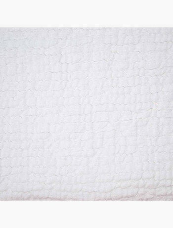Plaid réversible en coton nid d'abeille