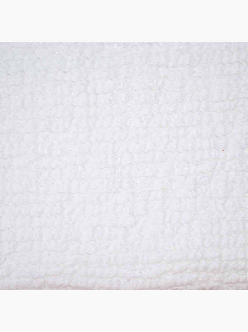 Plaid réversible en coton nid d'abeille Blanc - Kiabi