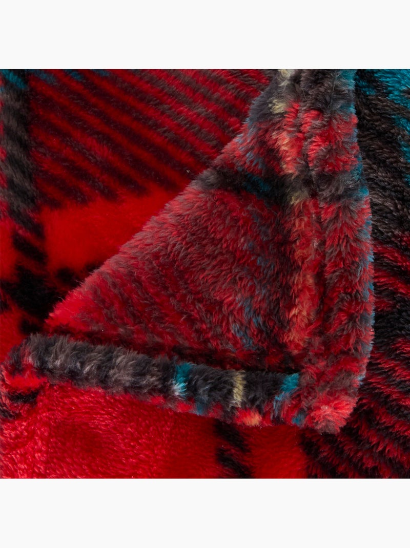 Plaid réversible en tartan brody Rouge - Kiabi